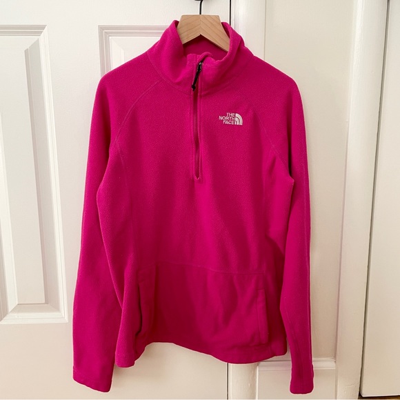 The North Face Sweaters - The North Face Fleece Women’s Pullover Sweater Size S- Quarter Zip Hot Pink